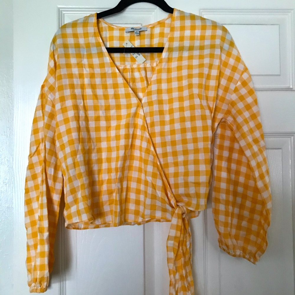 NWT Madewell Gingham top